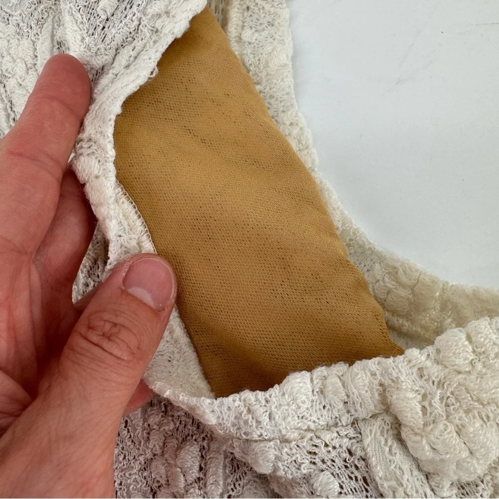 Silvia Tcherassi Cream Lace Tank Top